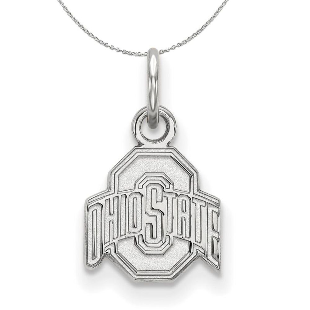 Sterling Silver Ohio State XS (Tiny) Logo Necklace - 18 Inch
